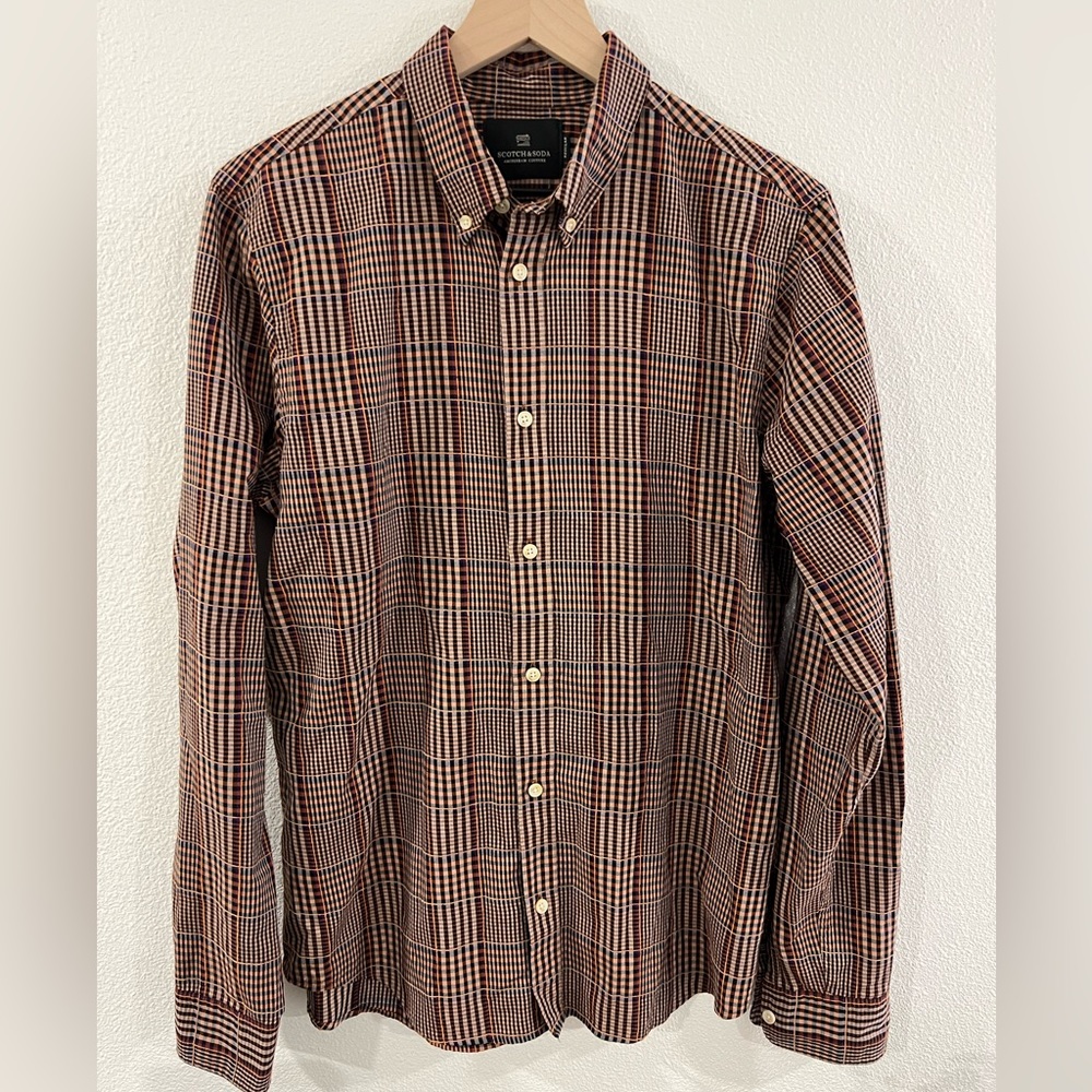 Men’s Scotch & Soda Button Up Medium Long Sleeve Shirt